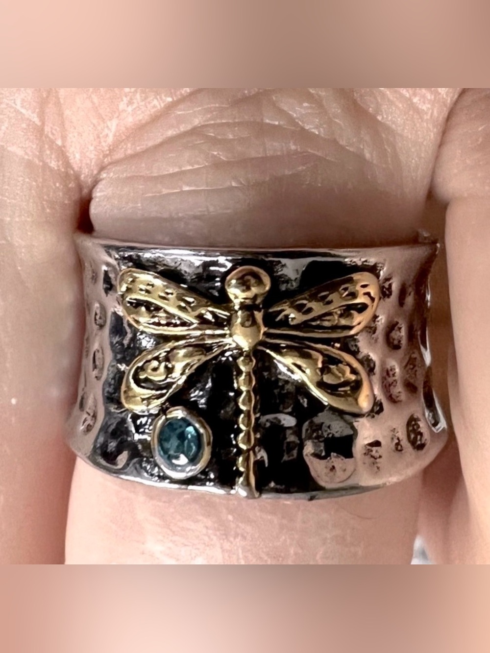 Free people s925 STamped SILVER DRAGONFLY RING